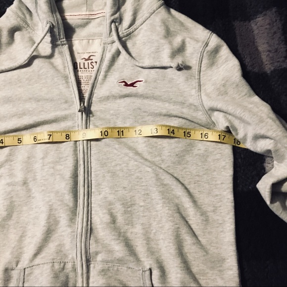 HOLLISTER 3/4 Sleeve Lightweight Zip Up Hoodie - Picture 6 of 7